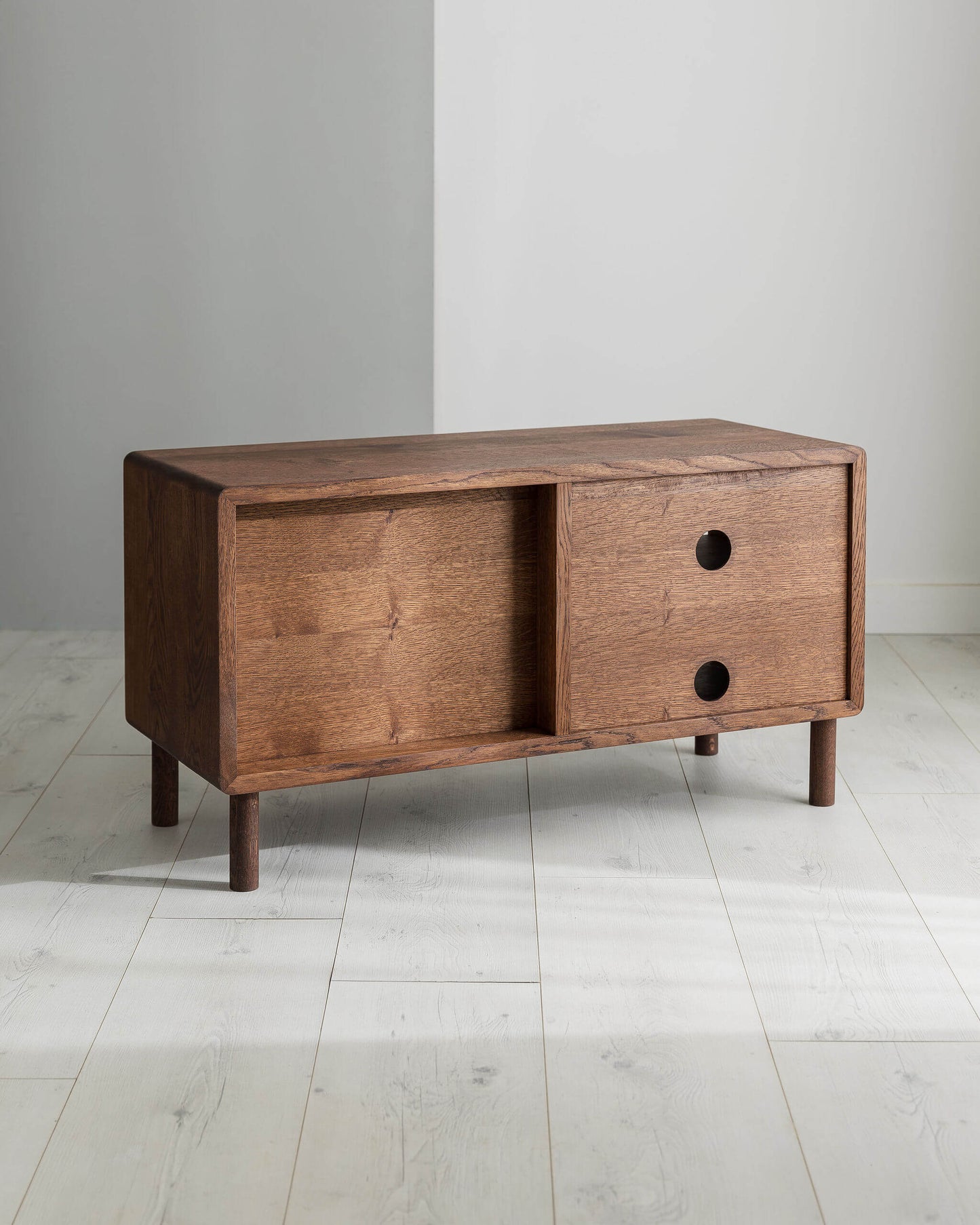 READY TO SHIP 'Claremont MEDIA' Solid Oak Media Unit With Hi-Fi And Vinyl Storage (Copy)