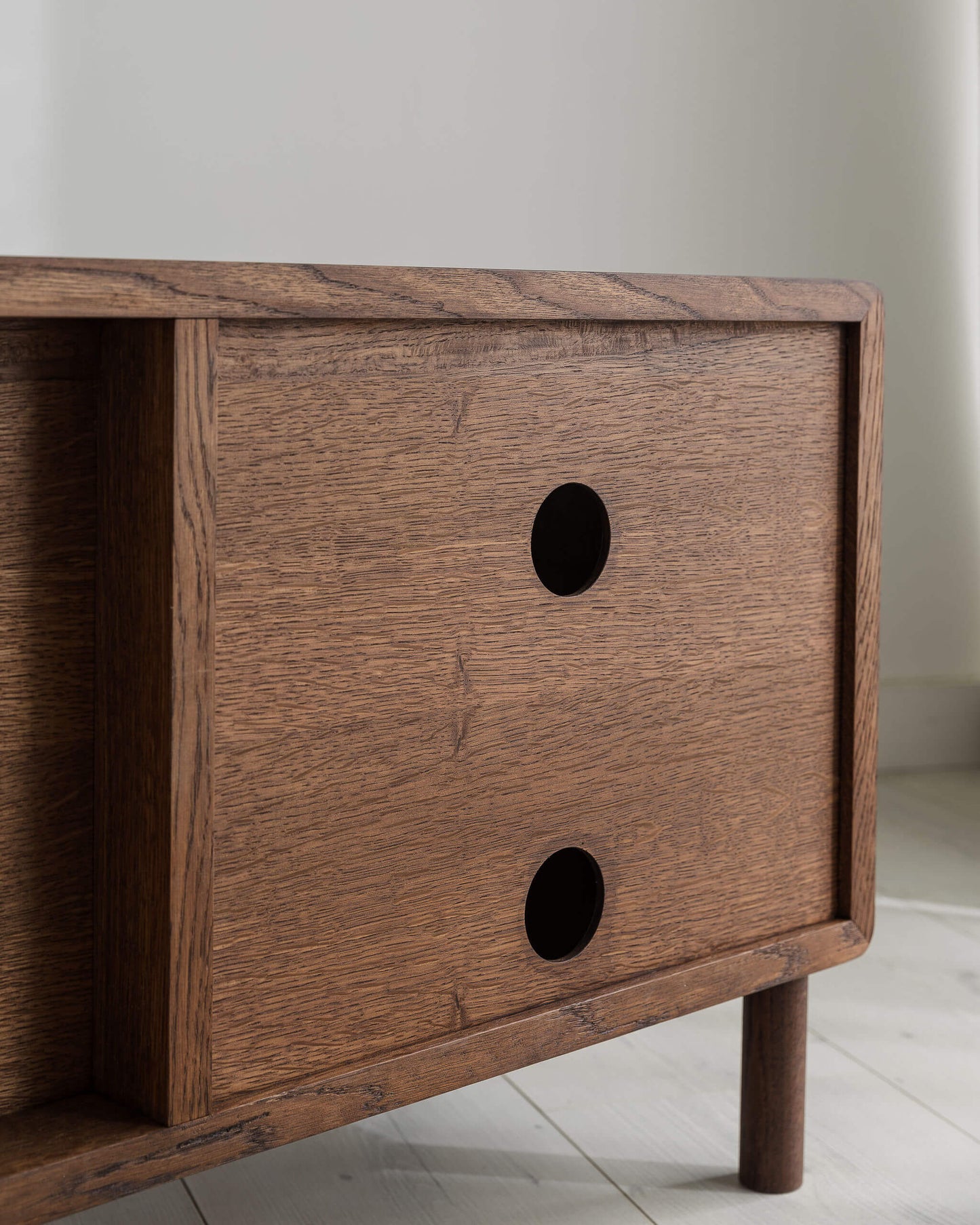 READY TO SHIP 'Claremont MEDIA' Solid Oak Media Unit With Hi-Fi And Vinyl Storage (Copy)