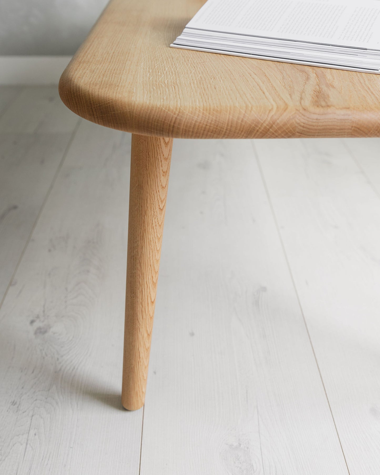 'Bellevue' Solid Oak Coffee Table With Rounded Corners