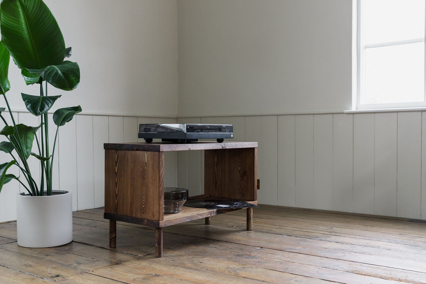 'Rodney' Record Player Stand With Vinyl LP Storage