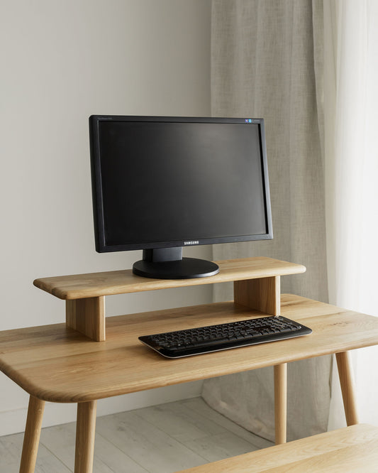 Bellevue Solid Oak Monitor Shelf