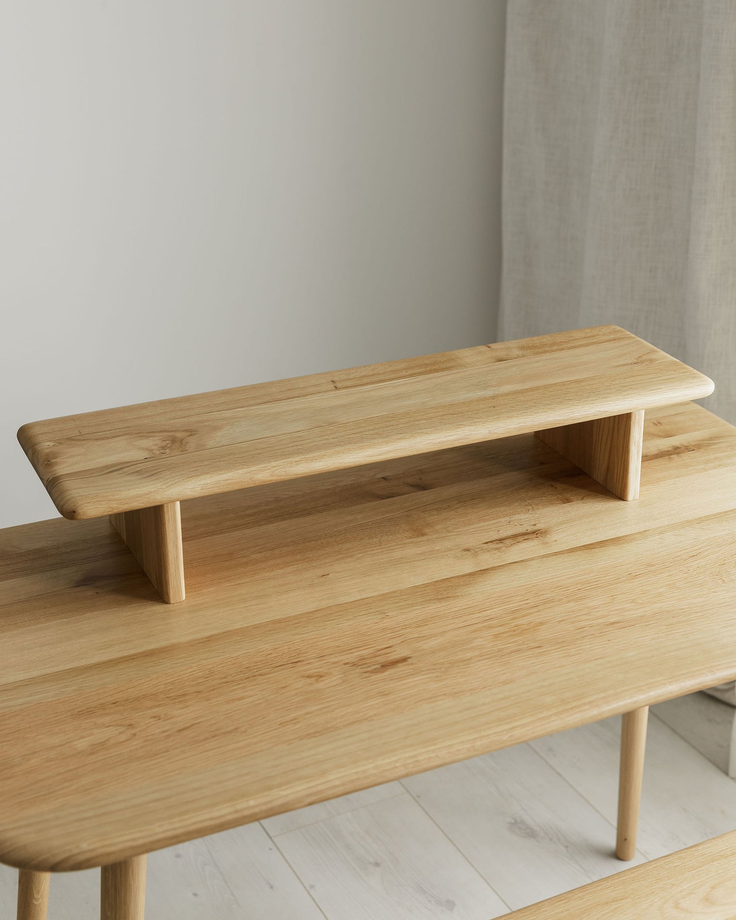 Bellevue Solid Oak Monitor Shelf