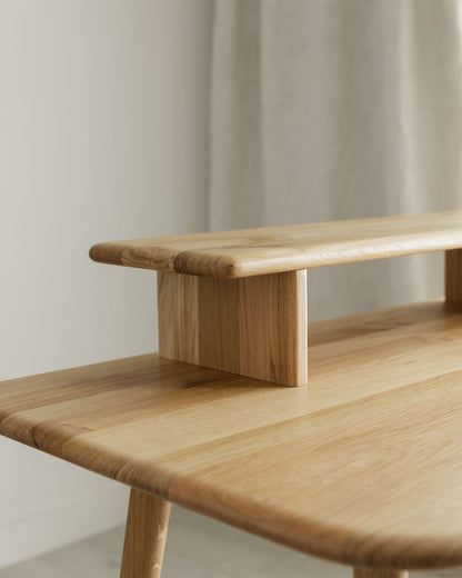 Bellevue Solid Oak Monitor Shelf