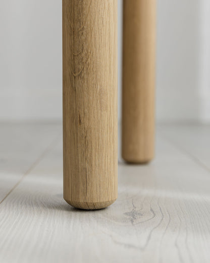 'Wellington' Side Table. Quarter Sawn Pippy Oak With Walnut