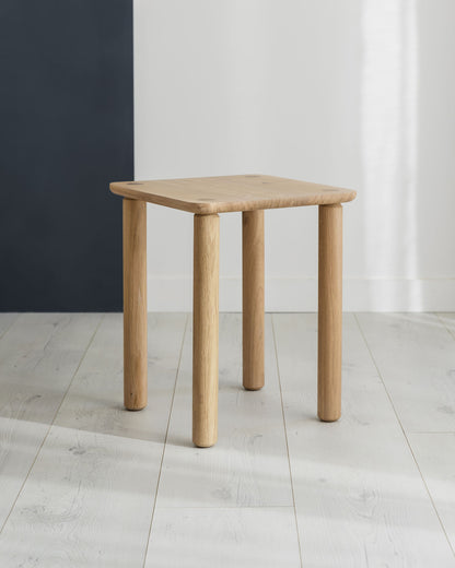 'Wellington' Side Table. Quarter Sawn Pippy Oak With Walnut