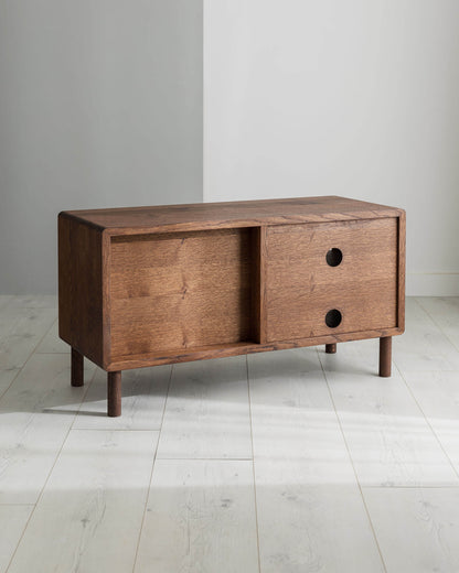 READY TO SHIP 'Claremont MEDIA' Solid Oak Media Unit With Hi-Fi And Vinyl Storage (Copy)