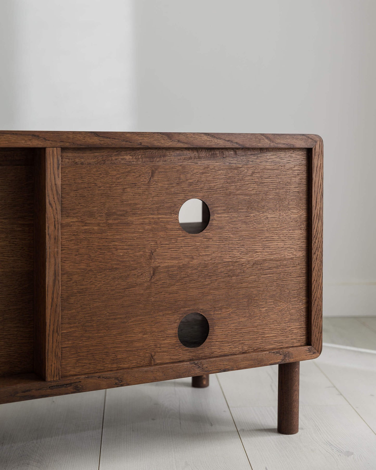READY TO SHIP 'Claremont MEDIA' Solid Oak Media Unit With Hi-Fi And Vinyl Storage (Copy)