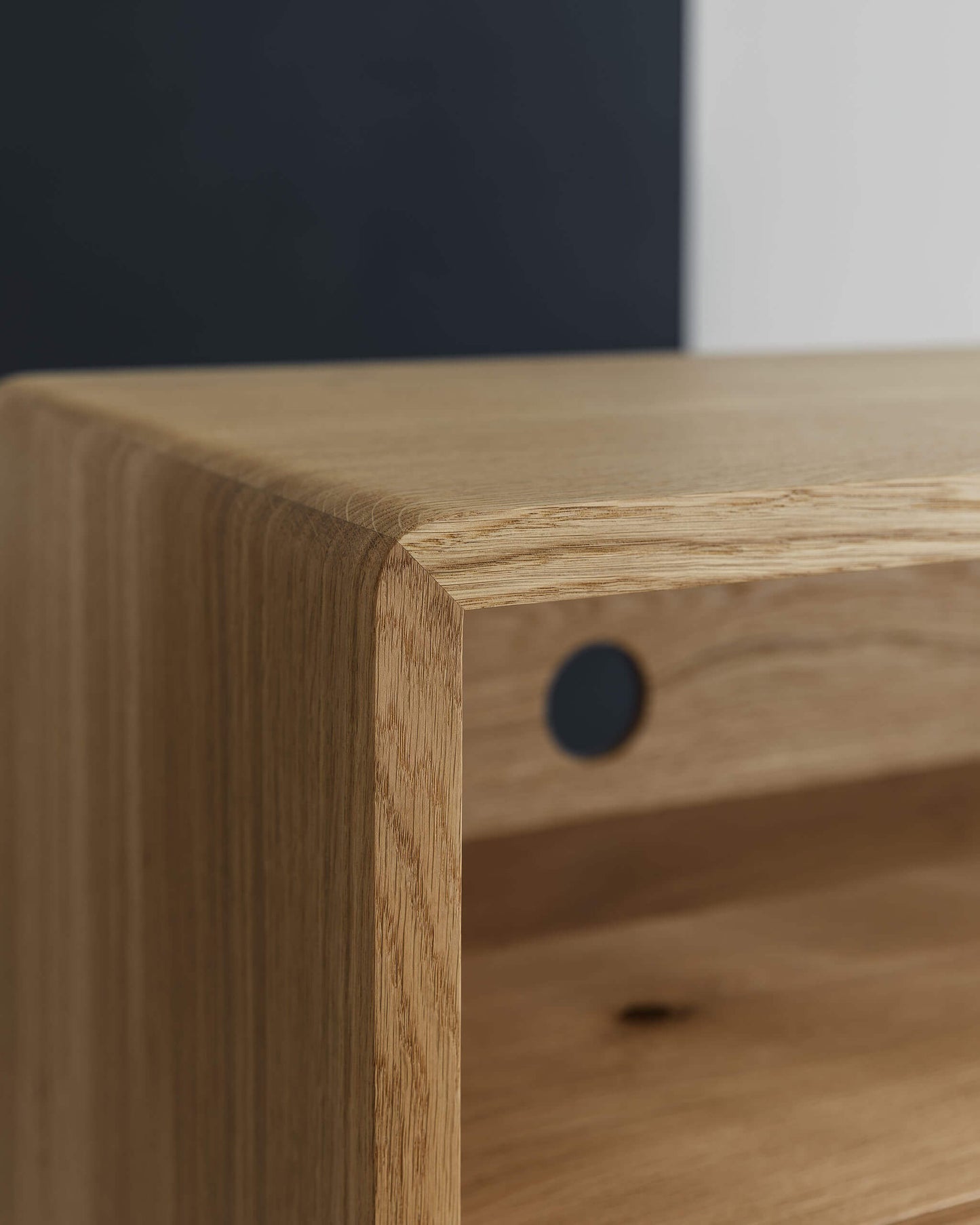 'Claremont CABINET' Solid Oak Record Player Cabinet With Vinyl Storage