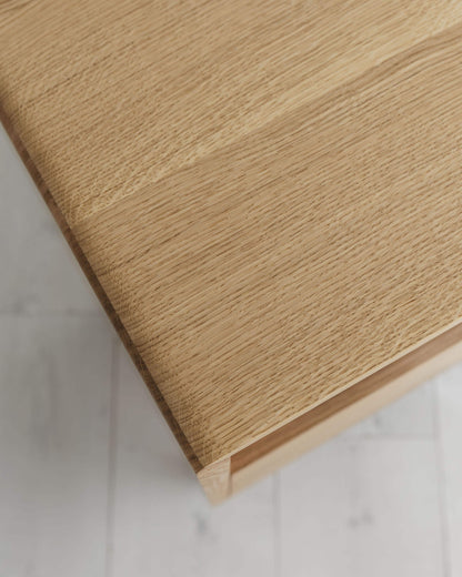 'Claremont CABINET' Solid Oak Record Player Cabinet With Vinyl Storage