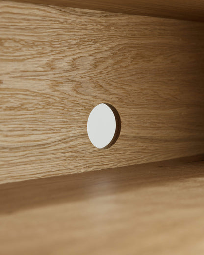 'Claremont CABINET' Solid Oak Record Player Cabinet With Vinyl Storage