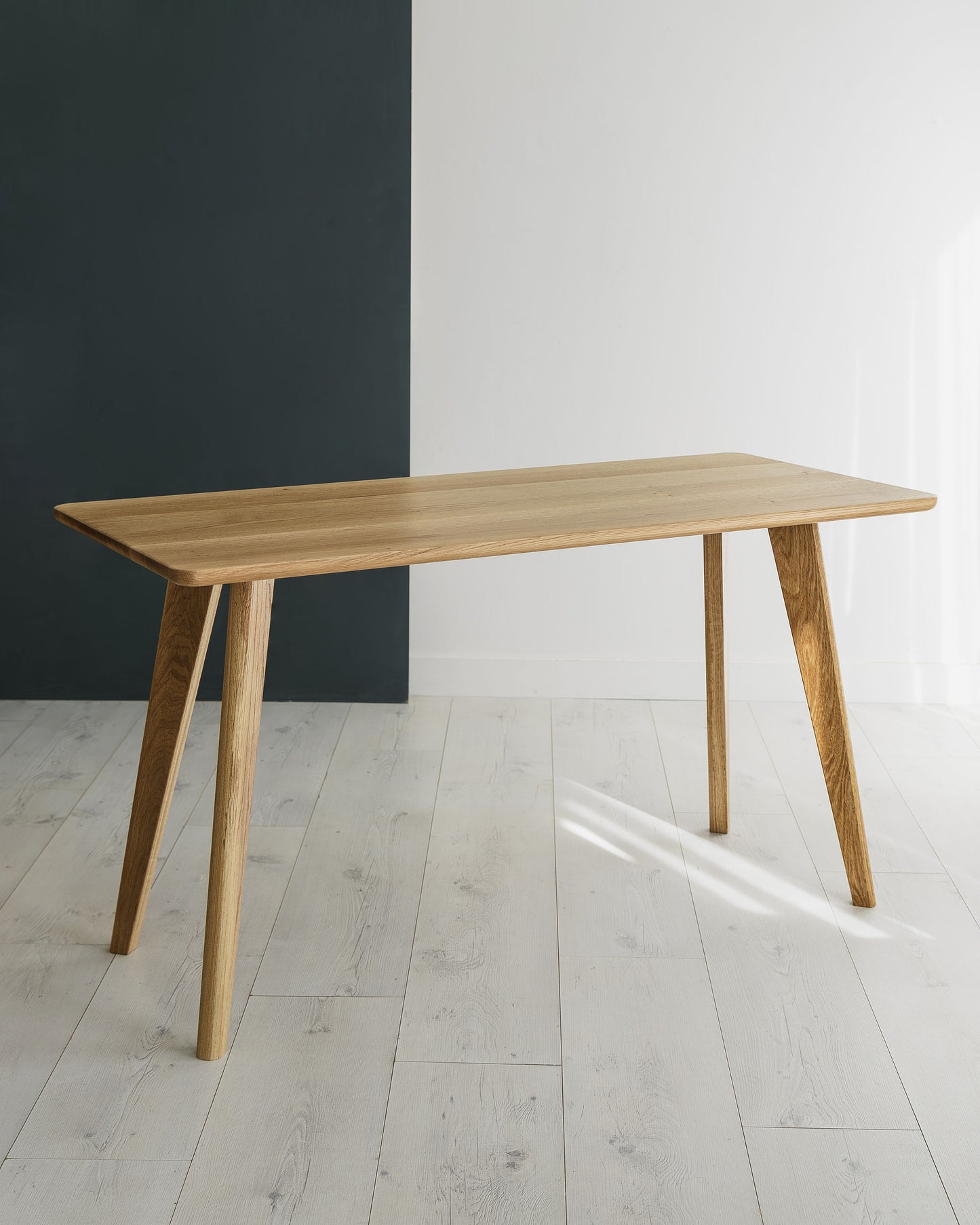 'Brigstocke' Solid Oak Desk With Rounded Corners