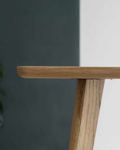 'Brigstocke' Solid Oak Desk With Rounded Corners