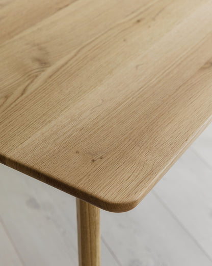 'Brigstocke' Solid Oak Desk With Rounded Corners