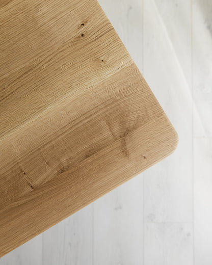 'Brigstocke' Solid Oak Desk With Rounded Corners