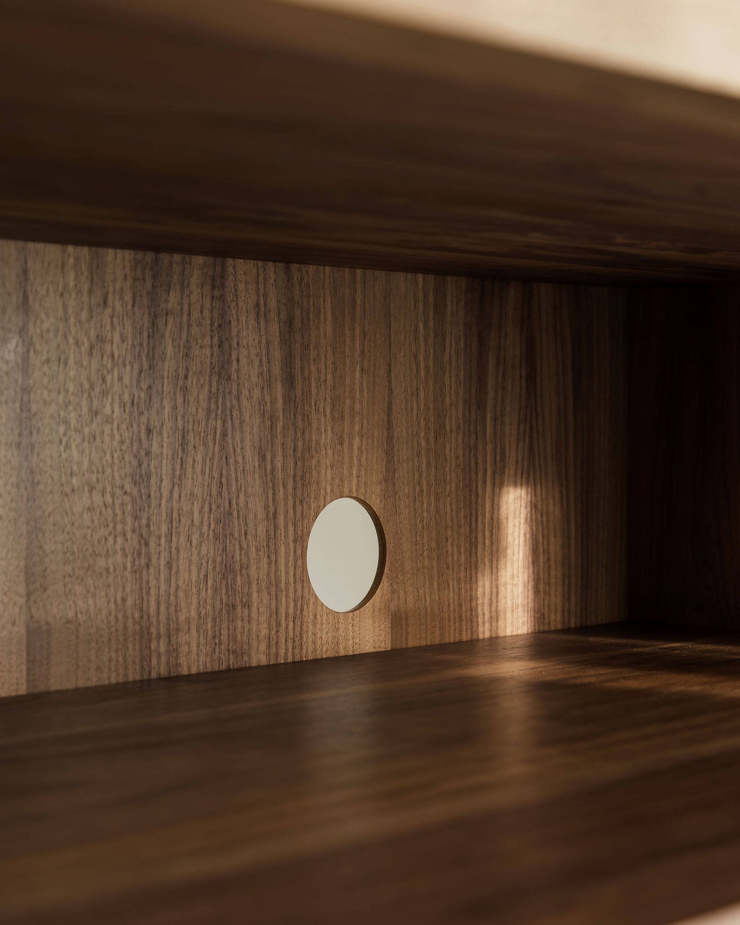 'Ashton' Walnut LP Storage Unit With Hi-Fi Shelf.