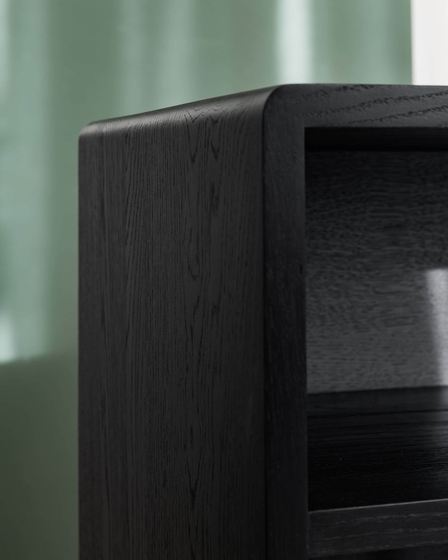 'Claremont SHELF' Solid Oak Record Player Stand With 7" Amp Shelf - BLACK SPECIAL EDITION