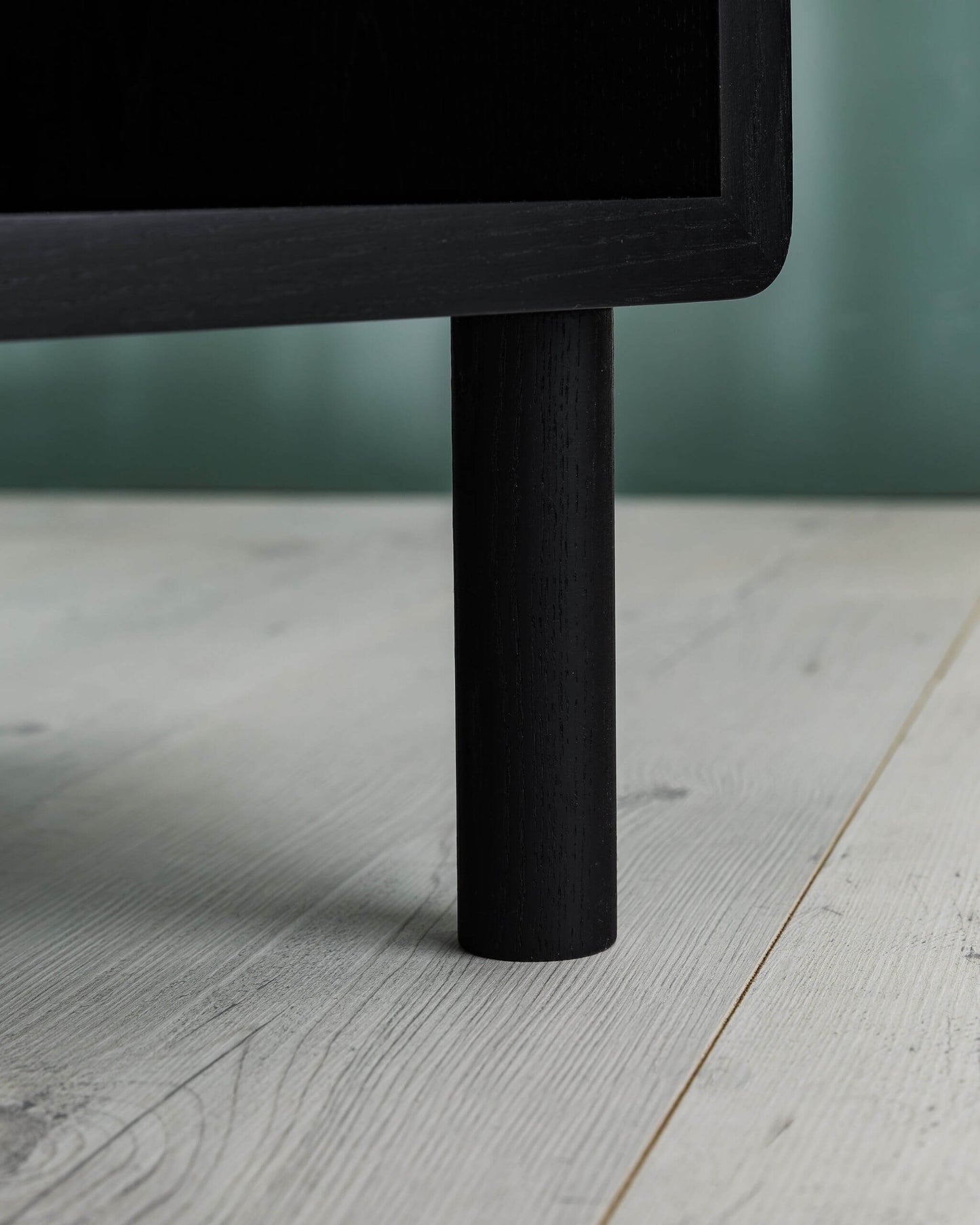 'Claremont SHELF' Solid Oak Record Player Stand With 7" Amp Shelf - BLACK SPECIAL EDITION