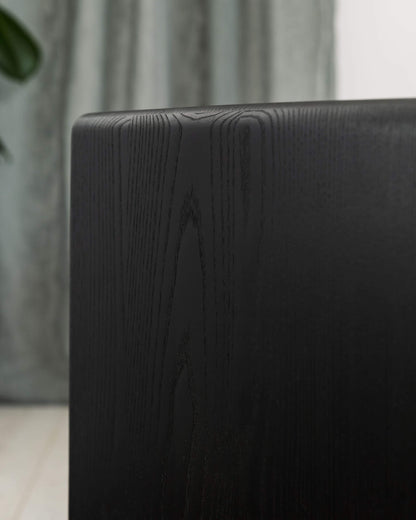 'Claremont' BLACK SPECIAL EDITION Oak Record Player Stand With Vinyl Storage