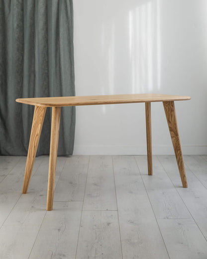 'Bellevue' Solid Oak Desk With Rounded Corners