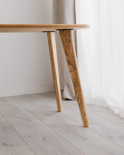'Bellevue' Solid Oak Desk With Rounded Corners