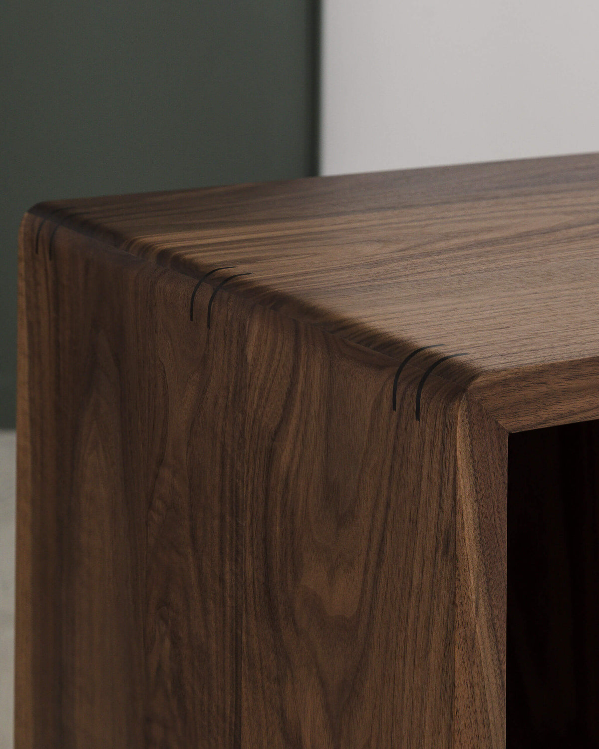 Solid Walnut Record Player Cabinet with Vinyl Drawers – Percival