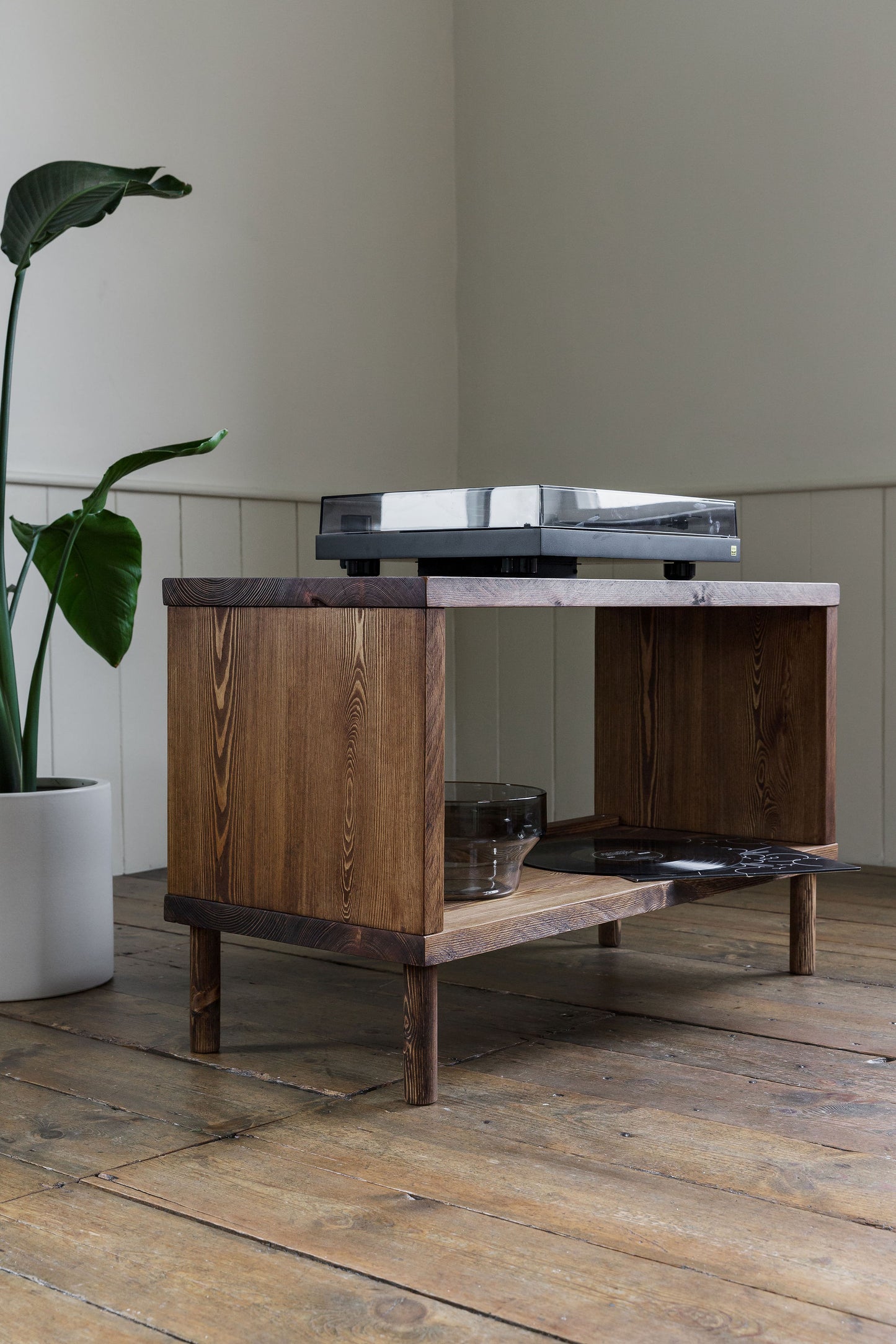 'Rodney' Record Player Stand With Vinyl LP Storage