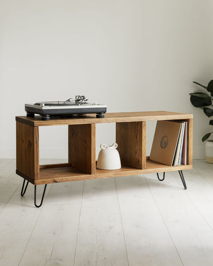 'Frogmore' Record Player Stand With Vinyl Storage