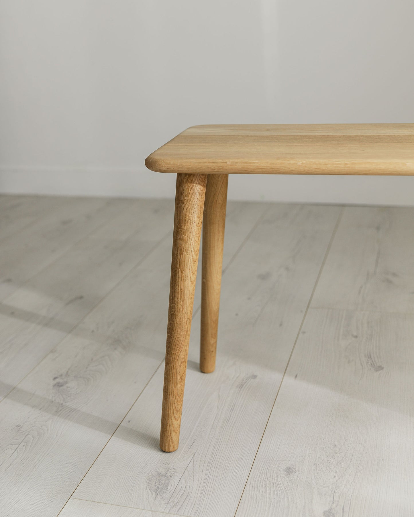 'Bellevue' Solid Oak Bench With Rounded Edge Profile Corners