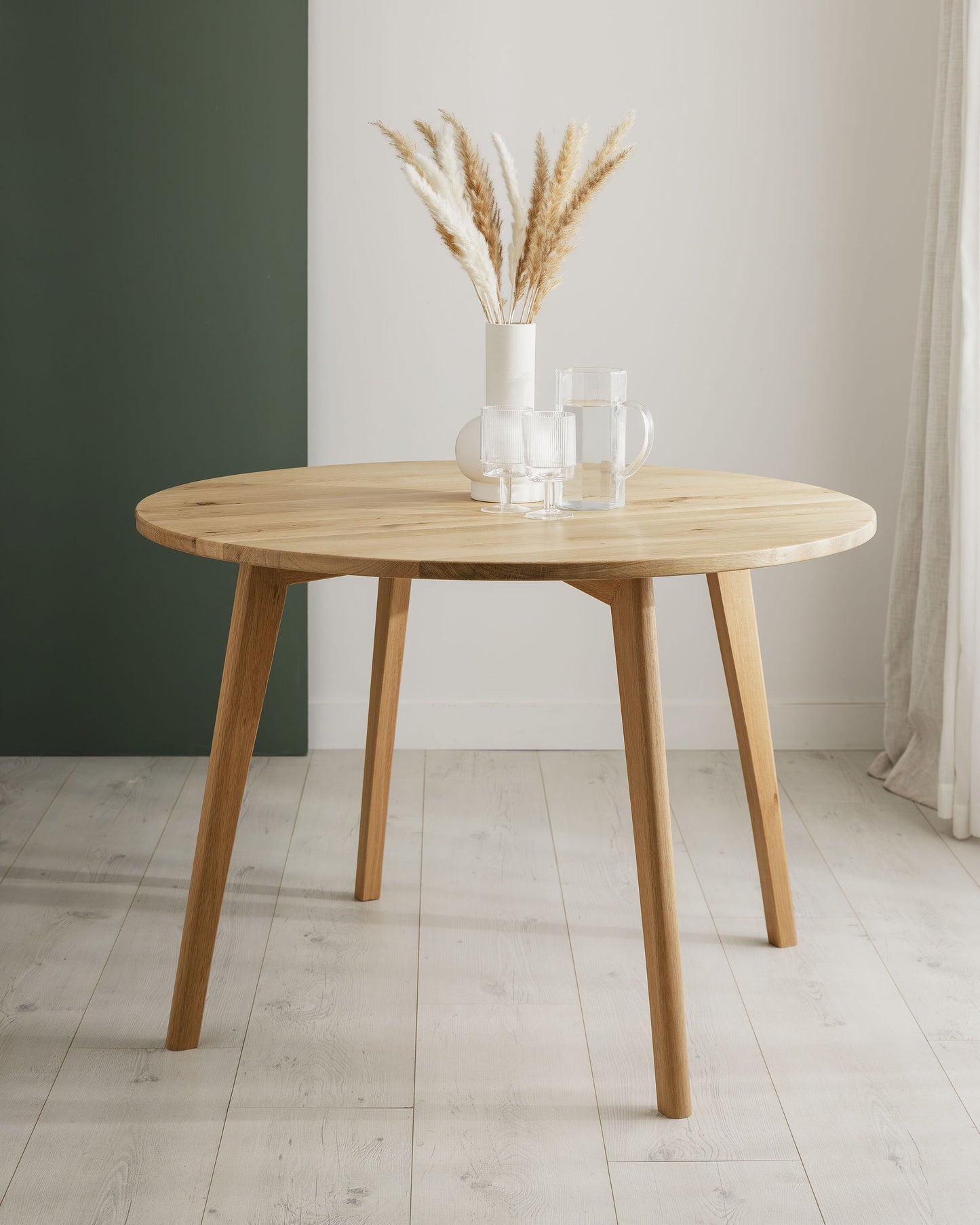 'Haymarket' Round Dining Table, Handmade From Sustainably Sourced Solid Oak