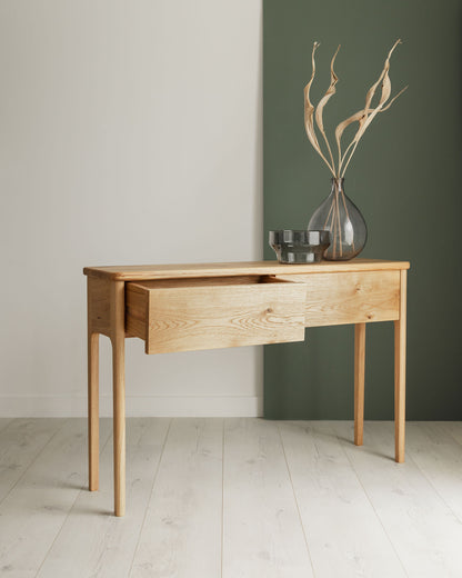 'Greenbank' Console Table With Drawers Made From Solid European Oak