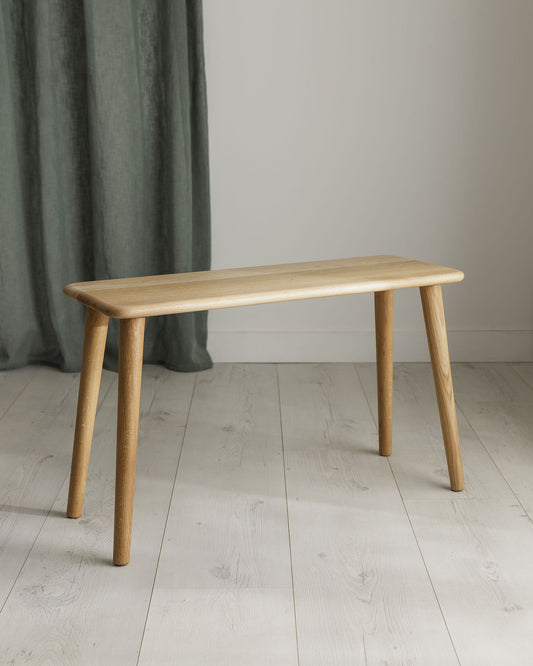 'Bellevue' Solid Oak Bench With Rounded Edge Profile Corners