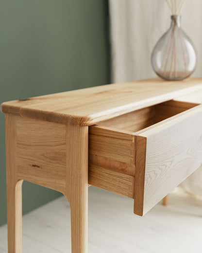 'Greenbank' Console Table With Drawers Made From Solid European Oak