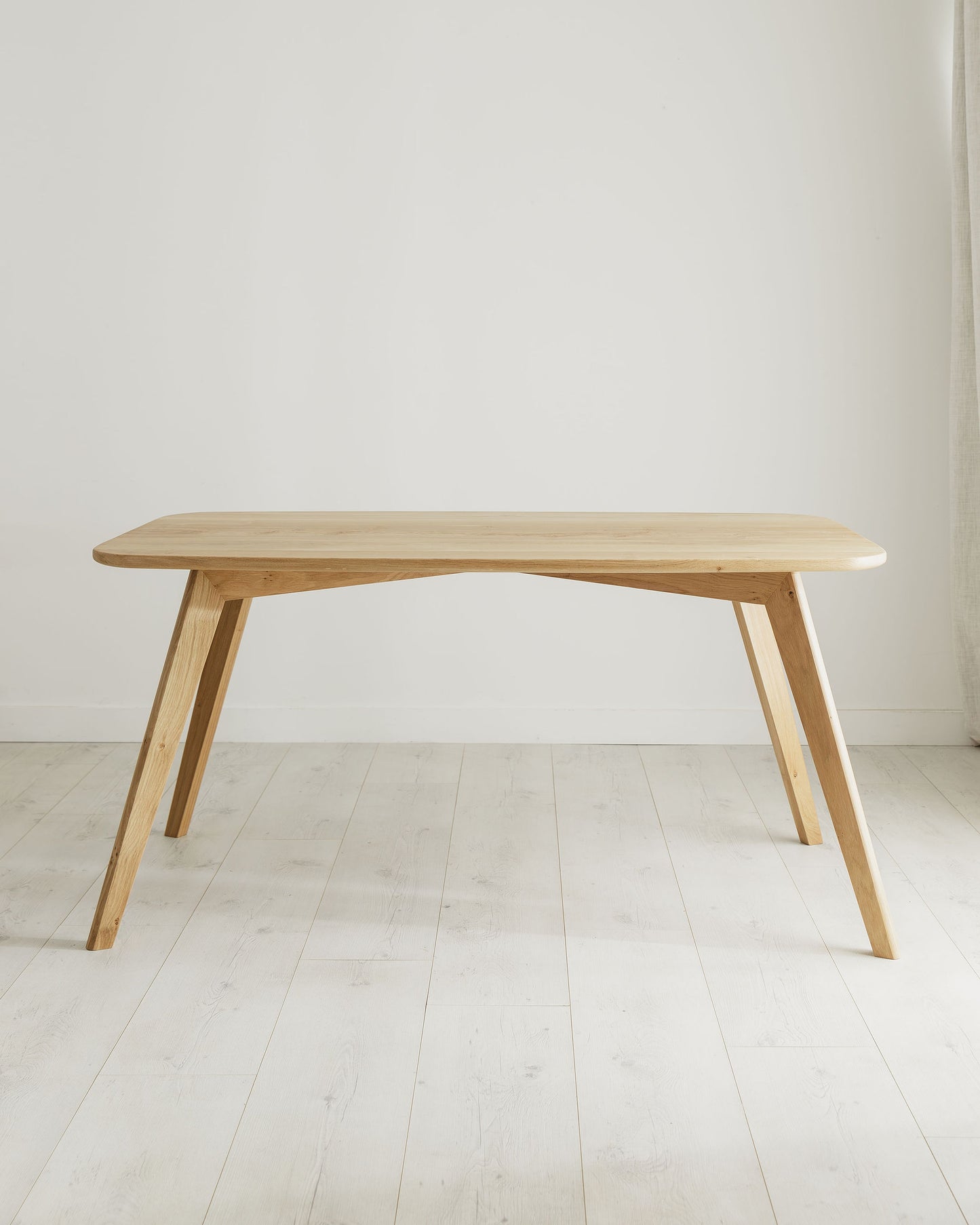 'Orchard' Shaped Solid Oak Dining Table With Tapered Legs. 4, 6, 8 Seater Options Available