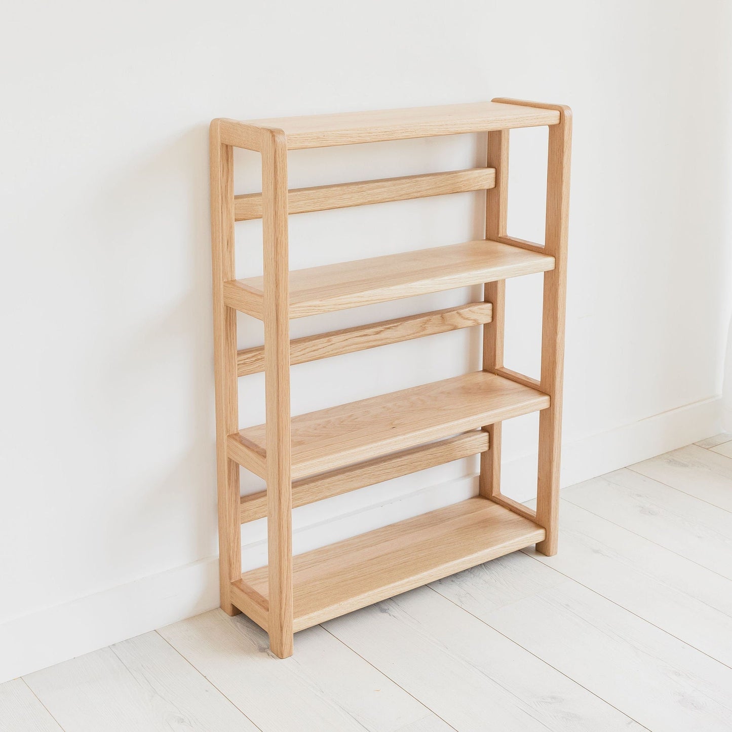 Solid Oak Shelving Unit || CP003 || Solid Hardwood Light Dark Kitchen Bookshelf Bookcase || Bristol Based Workshop - Bespoke Custom Orders