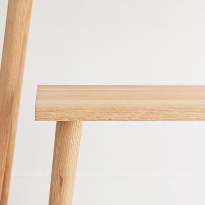 Solid Oak Hardwood Side Table Or Bench Stool. Hand Made To Order In The UK. Modern Nordic Scandinavian Furniture