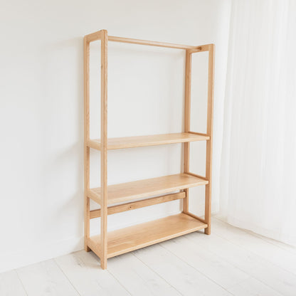 Solid Oak Shelving Unit Bookcase. Bespoke Handcrafted Home, Living and Office Furniture Hand Made In Bristol.