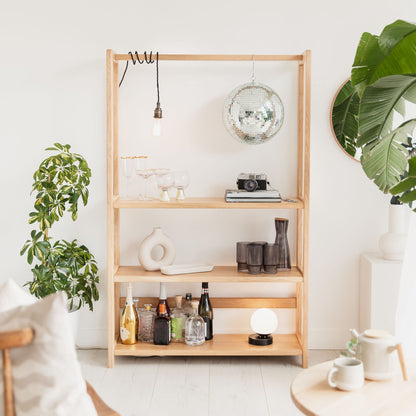 Solid Oak Shelving Unit Bookcase. Bespoke Handcrafted Home, Living and Office Furniture Hand Made In Bristol.